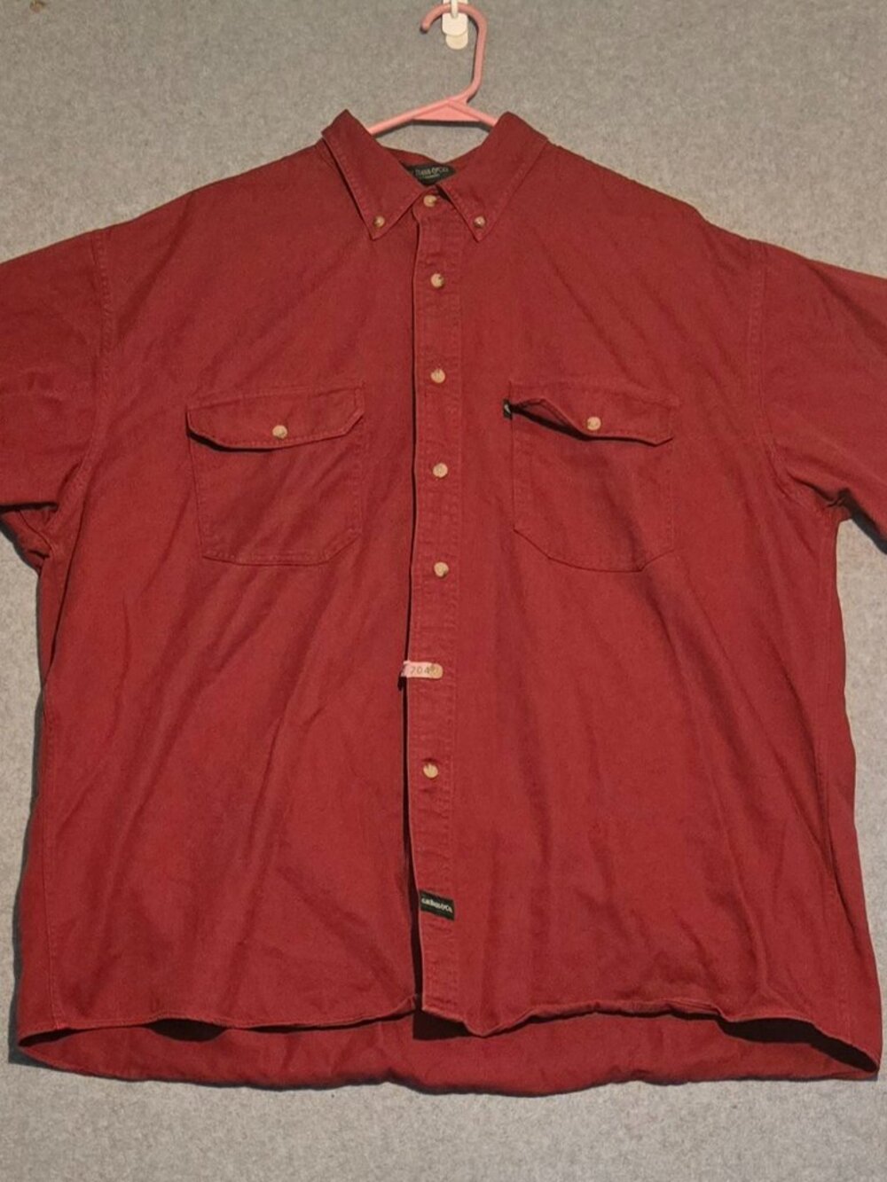 Vintage 90s GH Bass & Co 100% Cotton Heavy Long Sleeve Work Shirt Men's Size XL